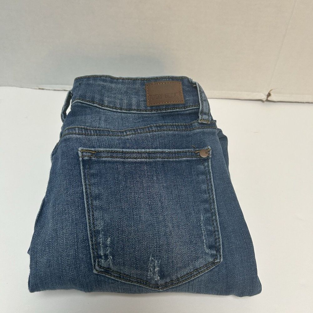 Judy Blue Relaxed Fit Distressed Mid-Rise Denim Jeans Size 28 Style #8271